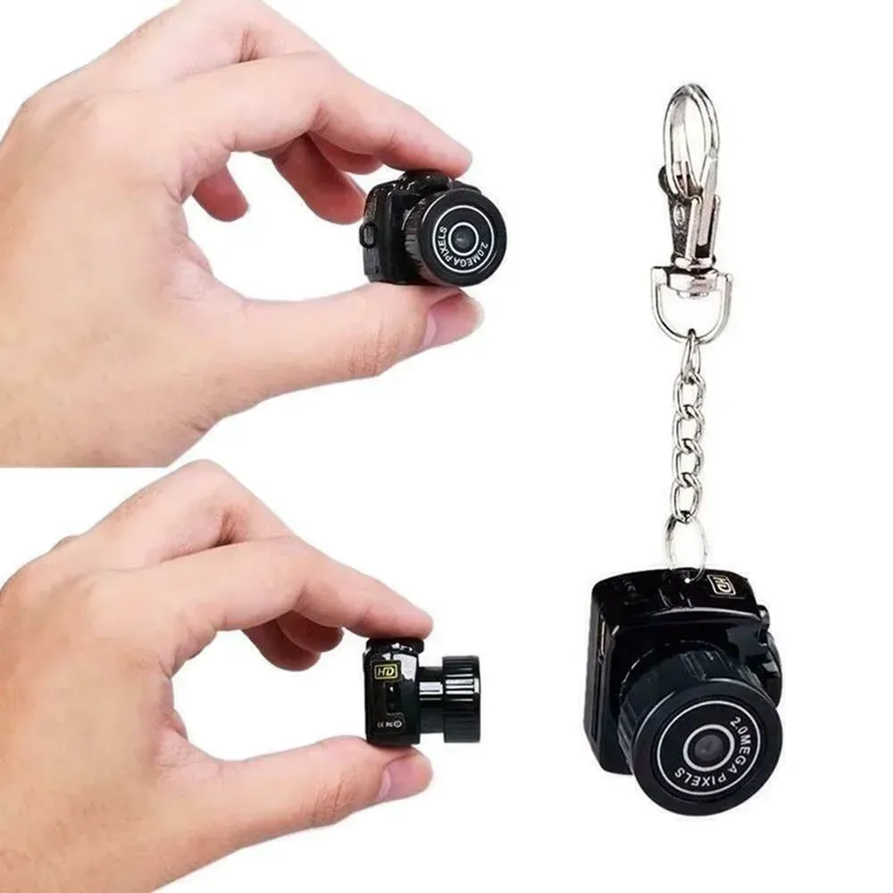 Y2000 Mini Camera Small Sport DV DVR Keychain Micro Video Camcorder Security HD Cam Video Audio Recorder Support up to 32GB