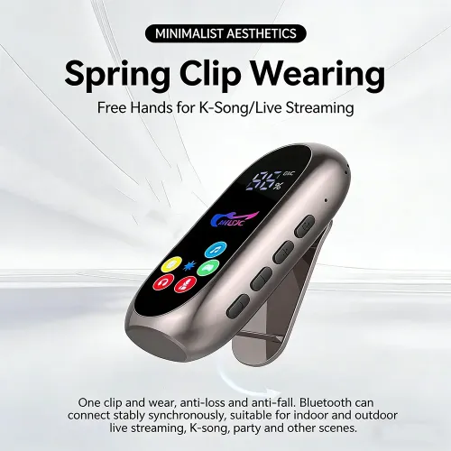 Karaoke headphones with a display screen