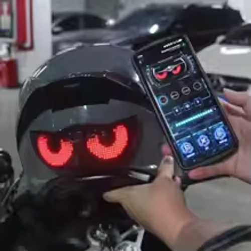 Full-color RGB Dynamic Expression Lights Universal for Bicycles and Motorcycles APP Controls Multi Scene LED Devil's Eye Lights