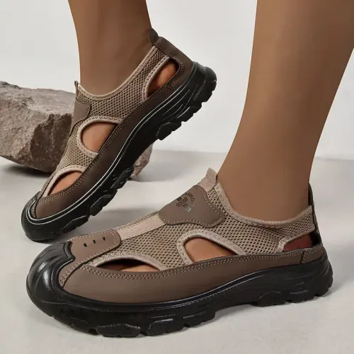 Sandals Breathable Men Shoes Mesh Outdoor Men Hollow designer shoes Beach Footwear cheap shoes clearance free shipping