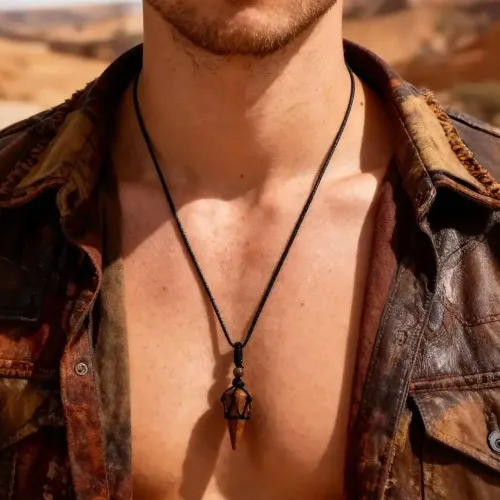 Black stone necklace
