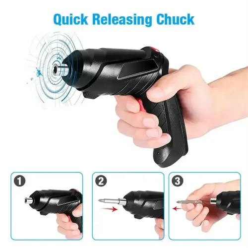 47pcs 3.6v Power Tools Set Household Maintenance Repair Built-inLithium Battery Mini Household Electric Drill Cordless Screwdriver Col
