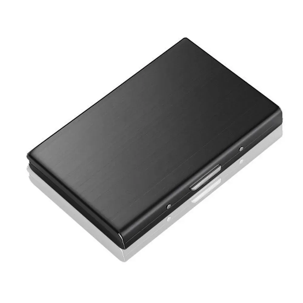 10 Slots Stainless Credit Card Holder Men Slim Anti RFID Travel ID Cardholder Debit Box Women Wallet Metal Case Porte Carte