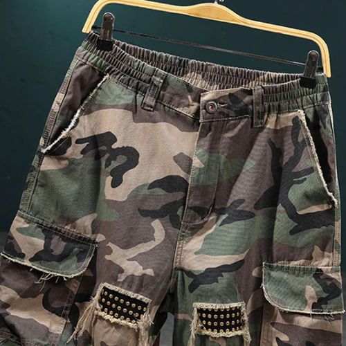 🔥 Get 53% OFF Now! ⚡ Men's Camouflage Cargo Shorts — Multi-Pocket Design, Elastic Waistband