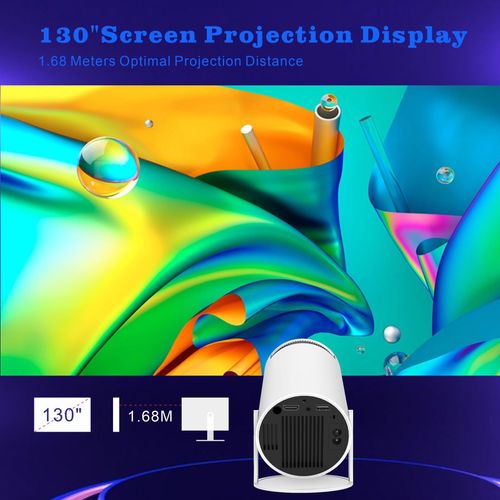 Smart HY300 Projector 1080P HDR10 4K Supported Portable Mini WiFi Bluetooth Projector with Screen Mirroring Outdoor Movie Theate