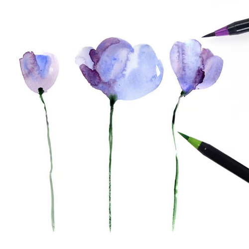 🔥20 PCS Watercolor Real Brush Pen Sets