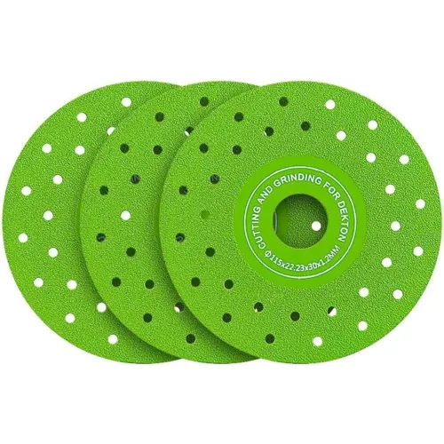 3Pcs 115mm Upgraded Rock Slab Cutting Disc - Flat Grinding or Glass Cut, Diamond Chamfered Saw Blades