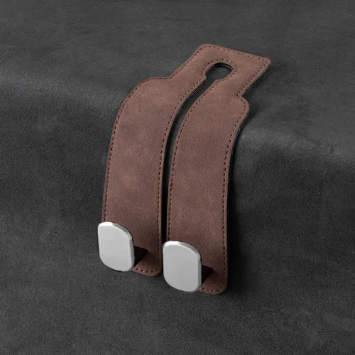 4-pack car hooks suede metal chair back storage double hooks