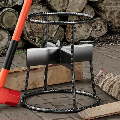 Manual Wood Splitter Metal Firewood Divider Chopping Machine Garden Cutting Tool