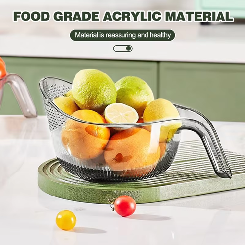 A multi-functional rice-washing bowl and draining scoop