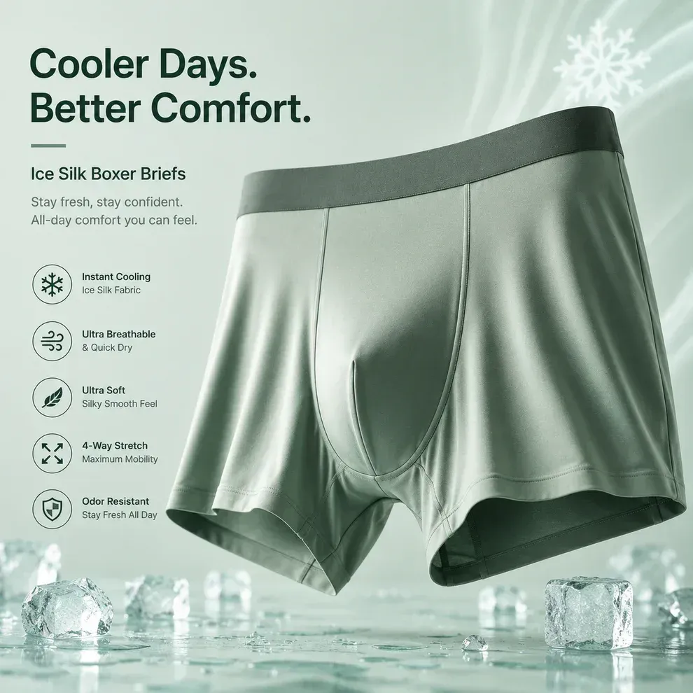 Men's Cooling Ice Silk Underwear- Buy 1 Get 2 Free