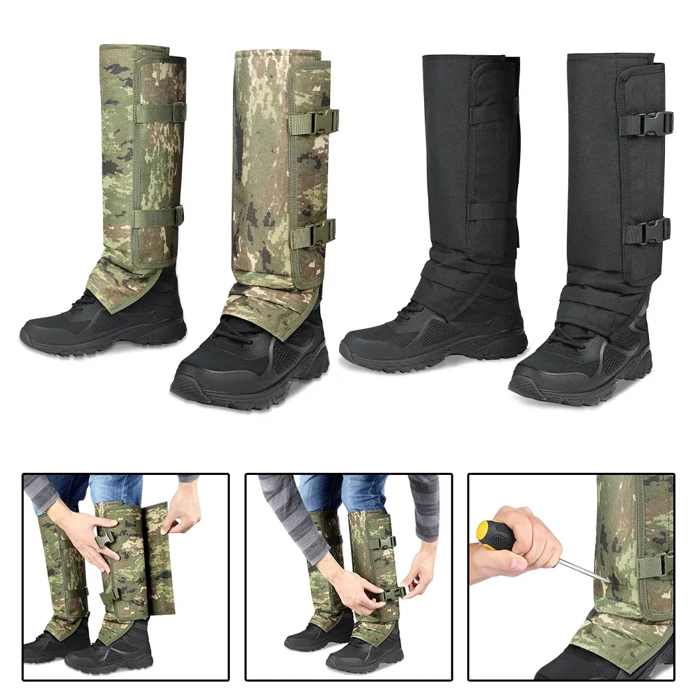 Snake Gaiters Leg Guards Waterproof Snake-Chaps Breathable Anti-Snake Gaiters Snake Bite Protection Snake Proof-Chaps Adjustable