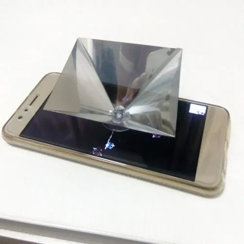 3PCS Smartphone Hologram Advertise 3D Holo Box Holographic Pyramid Phone Type Tablet Box Showcase Display Mobile For Iphone