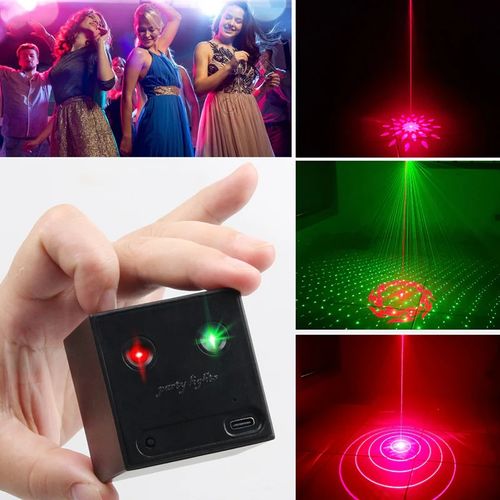 Rechargeable and portable RGB laser party light