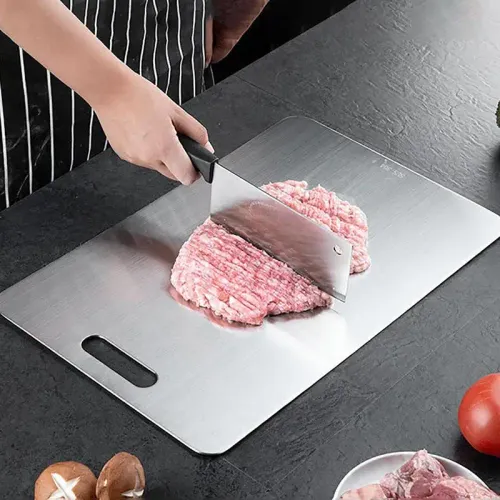 Household Kitchen Boards Thickened Stainless Steel Cutting Board Kitchen Dough Kneading Fruit Vegetable Board