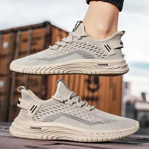 Men's Casual Sports Shoes Summer New Black Shock Absorption Running Mesh Breathable