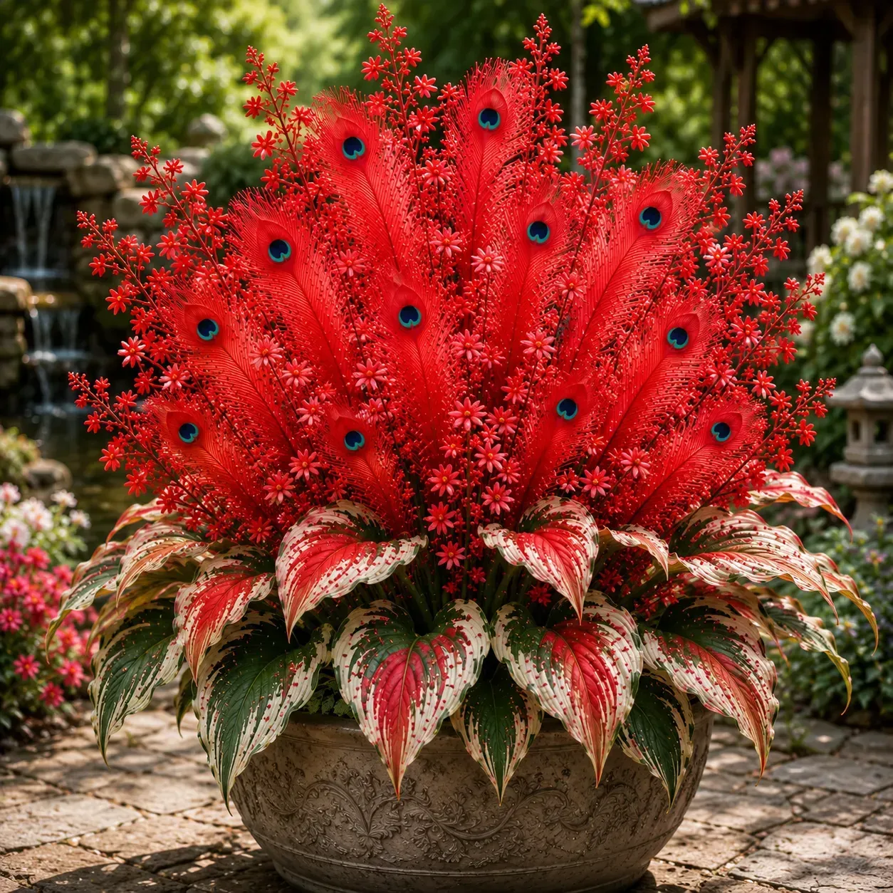 1,000 Seeds – Peacock Flame Hosta Bulbs for Shade Garden