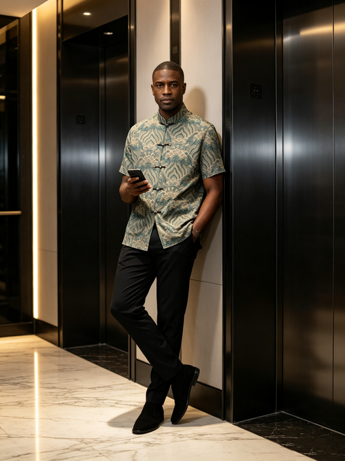 Advanced men's short sleeved shirt