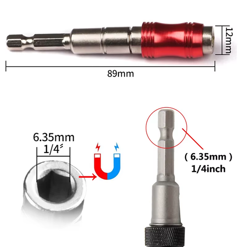 Hex Magnetic Ring Screwdriver Bits Drill Hand Tools Drill Bit Extension Rod Quick Change Holder Drive Guide Screw Drill Tip