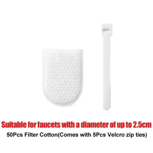 50Pcs Faucet Filter Cotton,Anti-splash Removes Sand Filters With T-strap ,Water Purification Socks For Tap Water Rust Removal