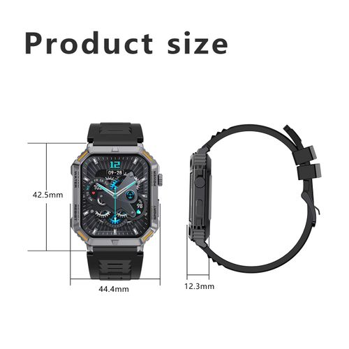 Sports smartwatch BT call fitness tracker 1.96-inch full touch screen smart men's bracelet ﻿