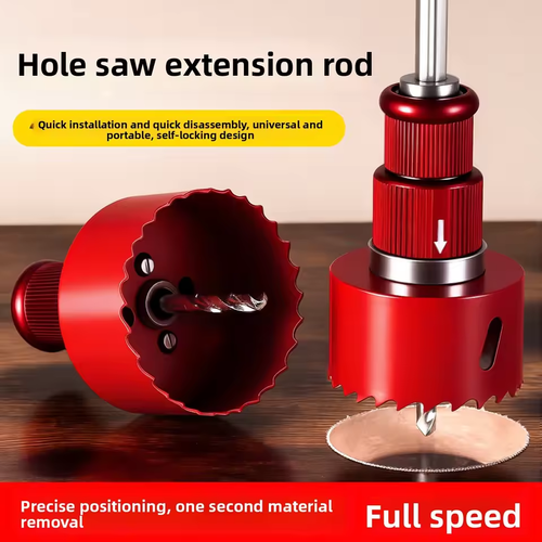 Universal Hex Shank Quick-Release Connecting Rod - Heavy-Duty Tool for Metal Pipe Fire Extending Hole Opener