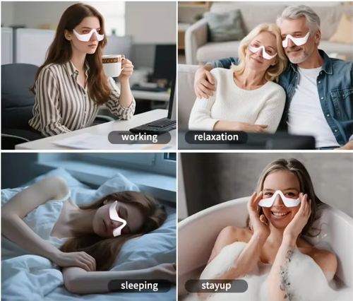 Electric Eye Massager Under-Eye Glasses Massager Eye Fatigue Relief Massager Red Light Relieves Eye Fatigue Eyes Massage Glasses