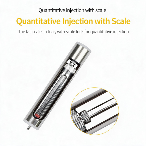 1.4m Anti-Kick Telescopic Syringe with Long Handle for Vaccinating Cattle, Horses, Pigs, and Sheep (Includes 20 Needles)