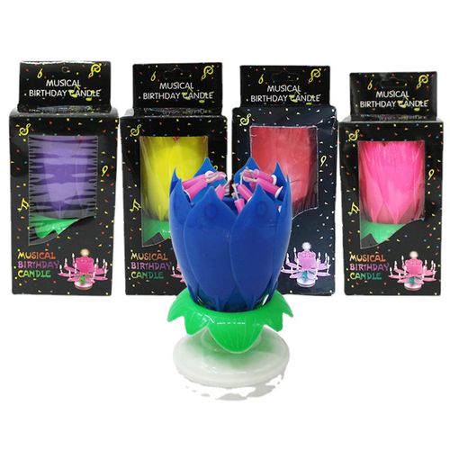 Lotus Music Candle Spinning Creative Birthday Party