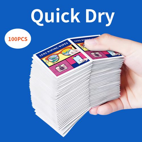 100 Anti-Fog Lens Cleaning Wipes – For Glasses, Phones & Cameras Quick-Dry