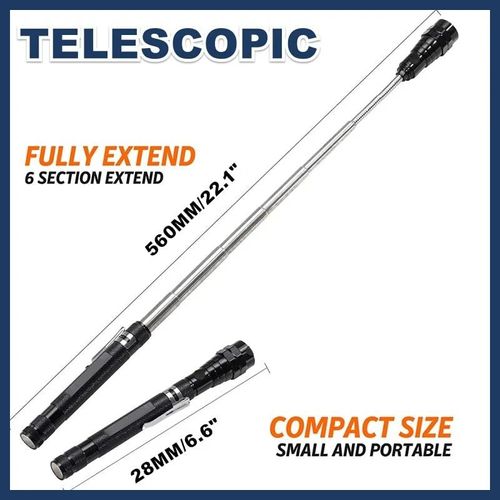Multifunctional Telescopic Work Light Portable Bendable Flashlight for Car Repair, Camping, Emergency
