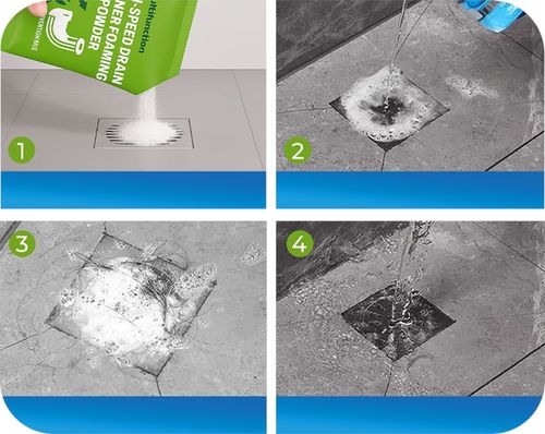 5pcs This drain cleaner features a high-speed formula and is rich in active oxygen bubbles, effectively dissolving grease and blockages in kitchen sinks and toilets. It is a powerful pipe cleaning product.