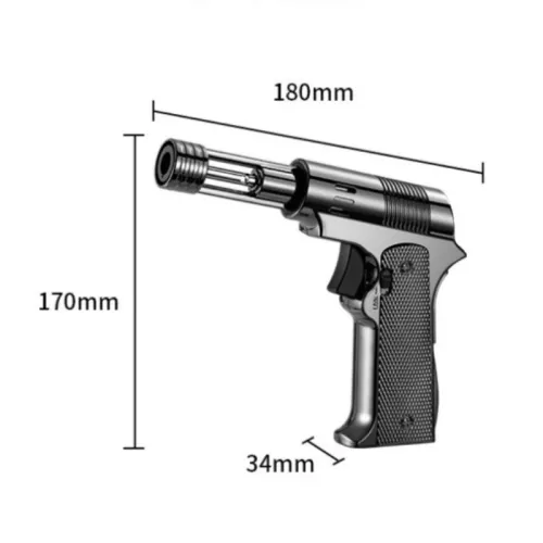 Blue Flame Torch Cigar Lighter 7CM Retractable Flame Outlet Safety Lock Ignition Cycle Inflation Outdoor