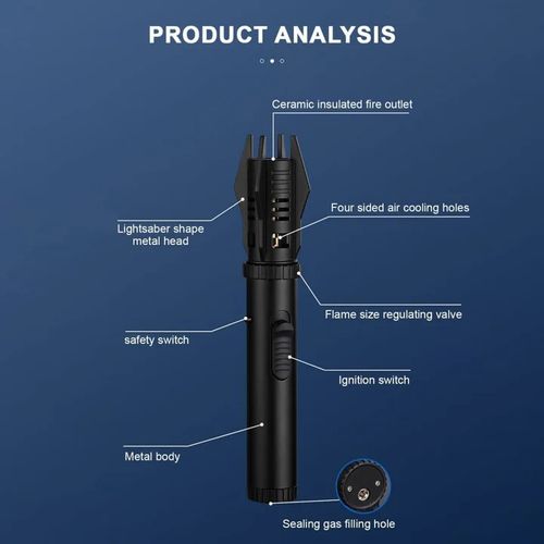 Portable Lightsaber Windproof Flame Blowing Flashlight Lighter