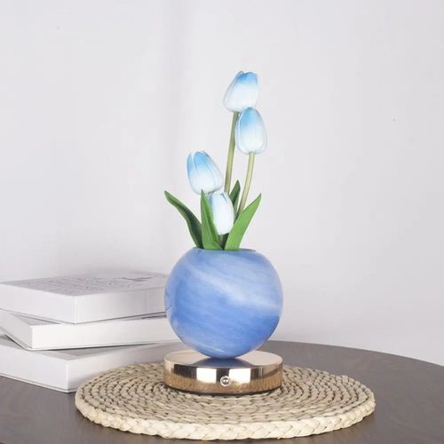 USB Rechargeable Tulip LED Night Light Touch Dimmable LED Light Source USB Rechargeable Desk Lamp Artificial Flower Design 1 sold