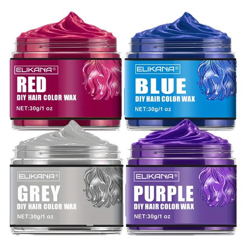 One-time instant hair styling clay with multi-color dye for easy cleaning
