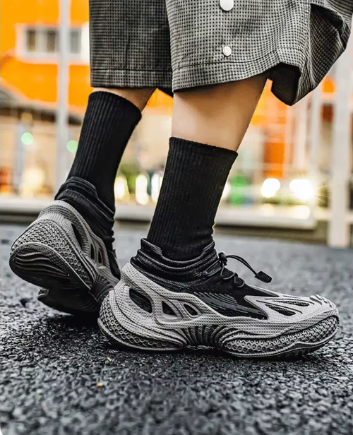 Lazy Knit Casual Sneakers For Men Stretch Breathable Comfort Insole Anti Slip Outsole Commute Outdoor Walking Athletic