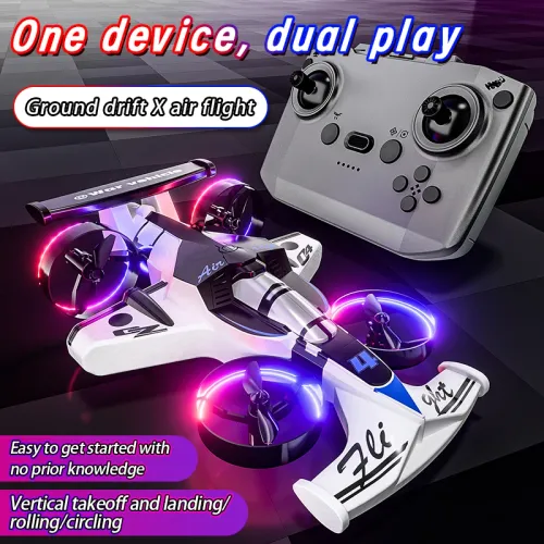 CZ04 Rc Aircraft Amphibious Remote Control Drift Car 360° Roll Headless Mode Land and Air Experience Speed and Excitement Plane