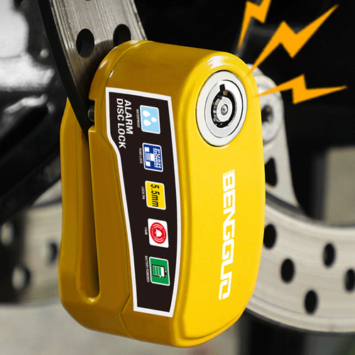 Motorcycle Bicycle Disc Lock Safety Protection Padlock Aluminum Alloy AntiTheft Alarm