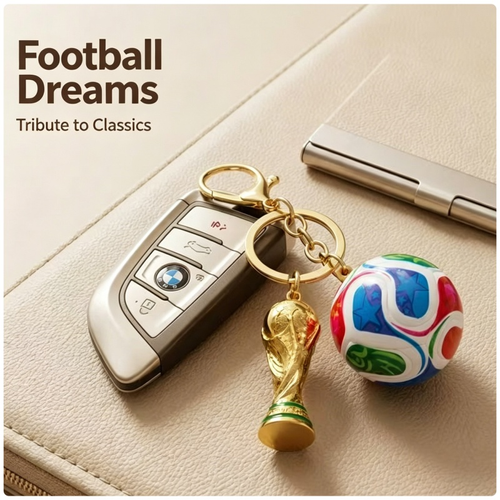 2026 Trophy and Ball Keychain World Cup Souvenir Gift