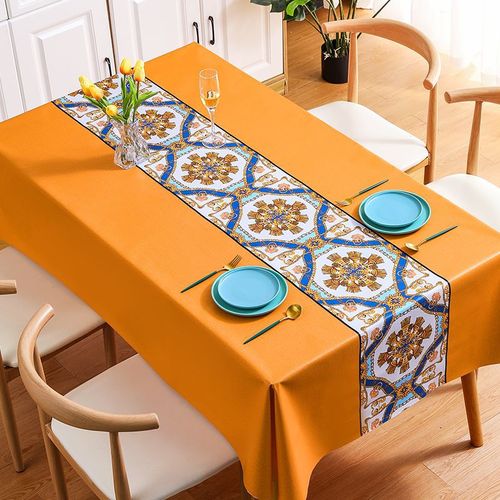 High-end Printed Waterproof Tablecloth Anti-scalding Thickened Rectangular Home Party Dining Room Furnishings