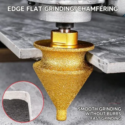 4-in-1 DiamondChamfering Tool 38 mm opening Diamond Chamfering Bit for Grinder – Multi-Function, Brazed Diamond, Universal Fit