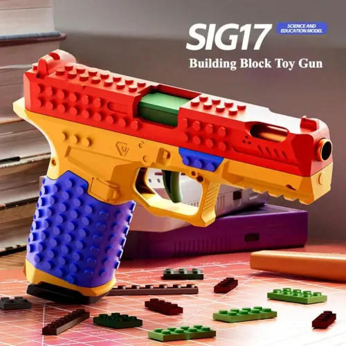 Rapid-Fire Building Block Toy Gun — The Ideal Weapon for Outdoor CS Battles