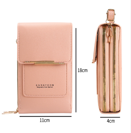 Women Crossbody Shoulder Bags Wallets Touch Screen Cell Phone Purse Soft Leather Strap Handbag for Female Luxury Messenger Bags