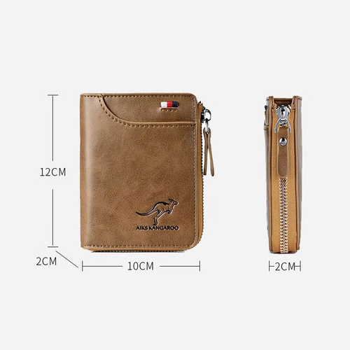 Men Wallet Zipper Purse ( RFID PROTECTED )