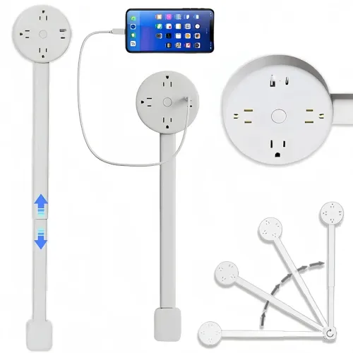 Electrical Outlet Extender Flat Plug Power Strip Features Rotates Power Outlets Extender Use Behind Sofas Nightstands Desk