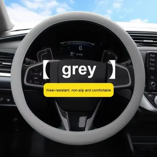 Universal Car Non-slip Silicone Steering Wheel Cover Elastic Texture D-shaped Steering Wheel Covers Car Decoration Accessories
