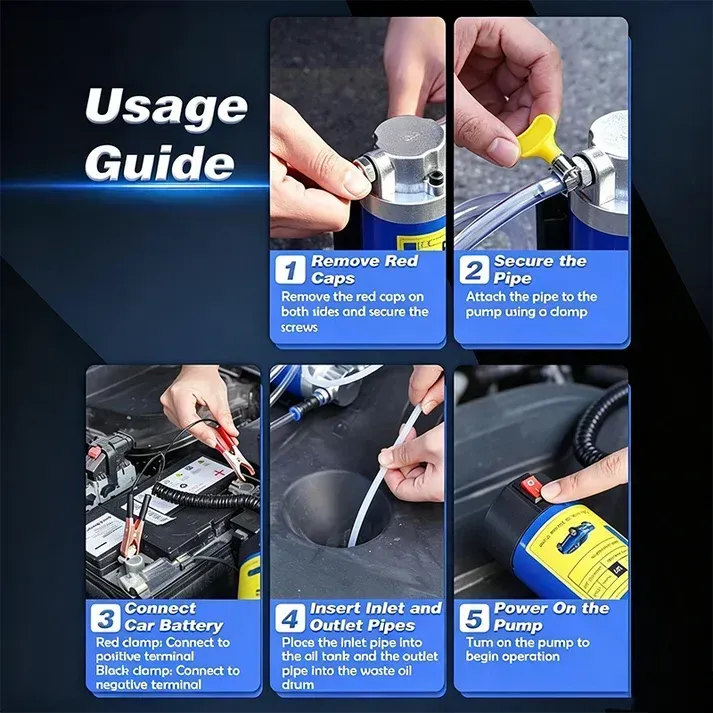 🔧 Portable Engine Oil Transfer Pump – Efficient, compact & easy to use – Ideal for oil changes & fluid transfer 🚗
