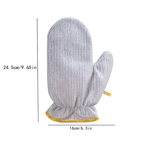 2pcs Stainless Steel Wire Dishwashing Gloves - Durable, Reusable Kitchen Cleaning Gloves