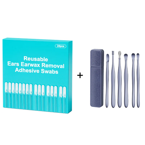 96PCS Reusable Earwax Removal Adhesive Swabs